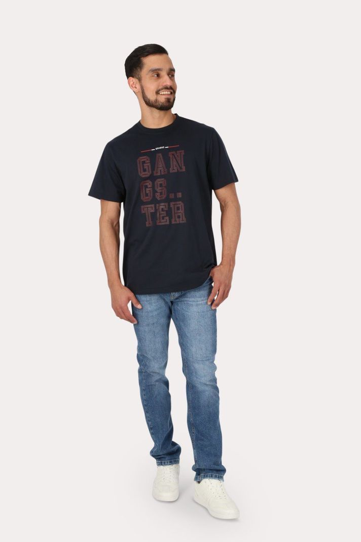 Polera Mc Básica  Mundau Azul Gangster-3