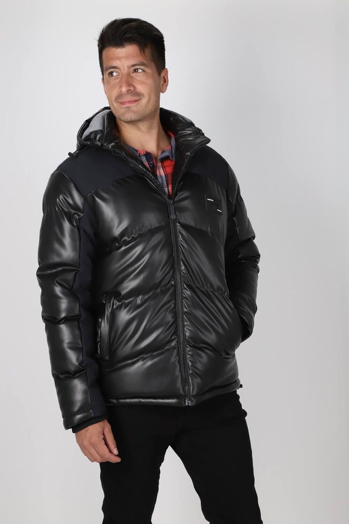 Chaqueta Pu Puffa Negro Gangster-0