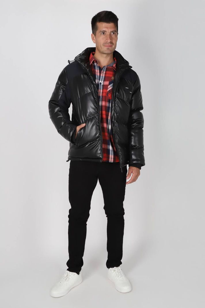 Chaqueta Pu Puffa Negro Gangster-2