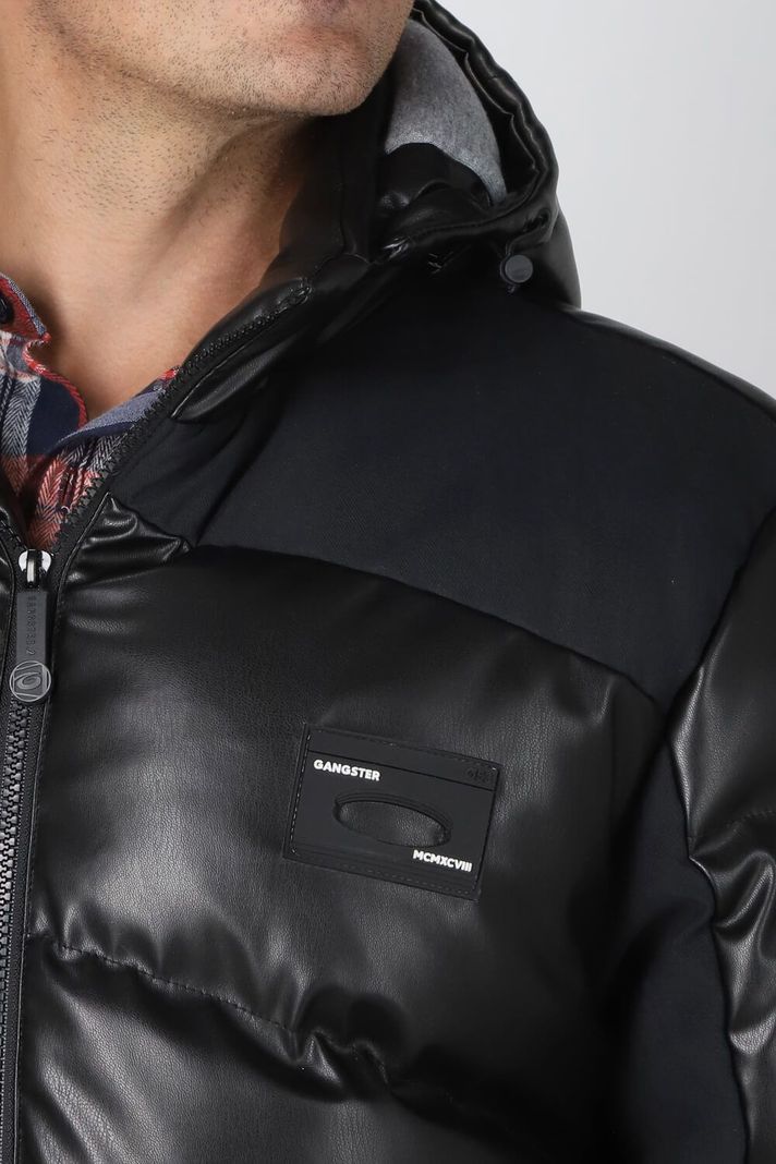 Chaqueta Pu Puffa Negro Gangster-3