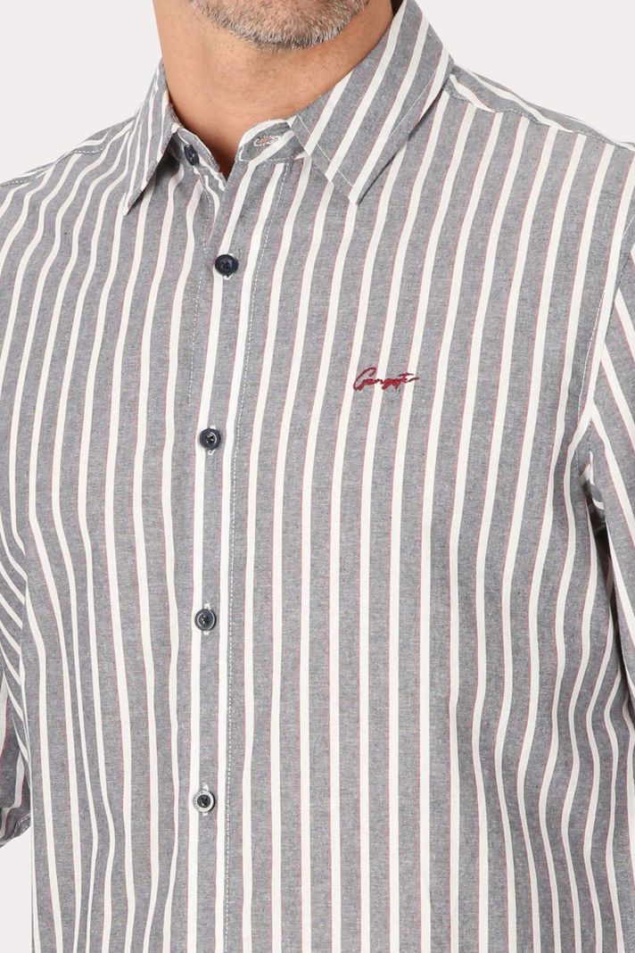 Camisa ML Fake Linho Buriti Azul Gangster-2