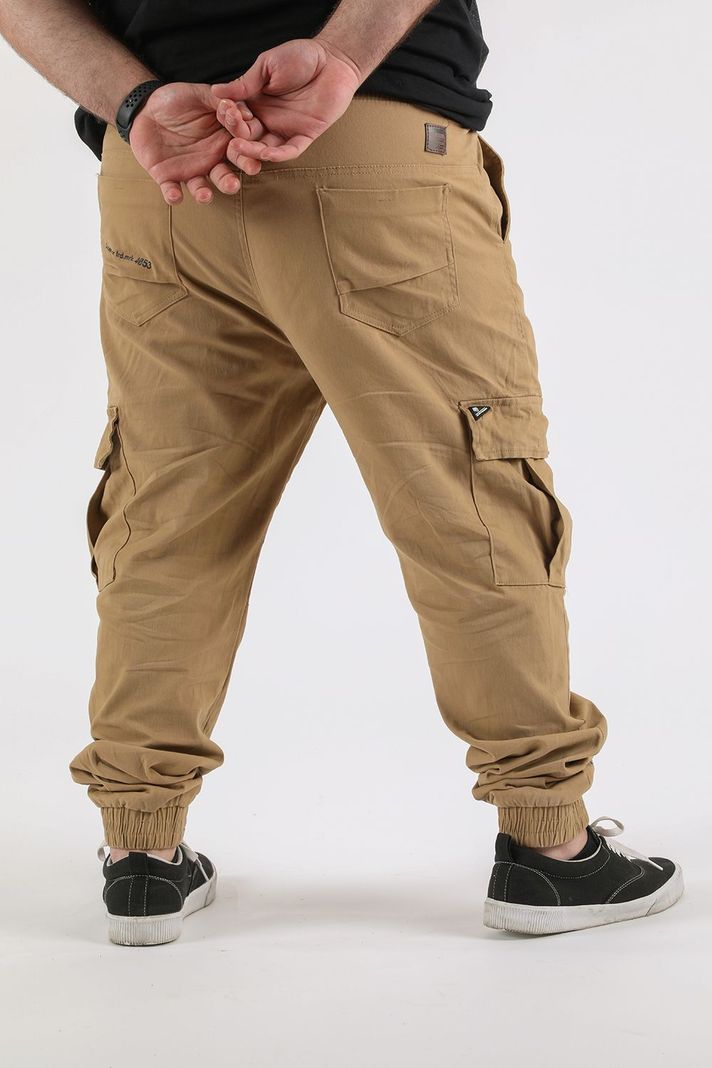 Plus Pantalon Jogger Canvas Parachute Café Gangster-1