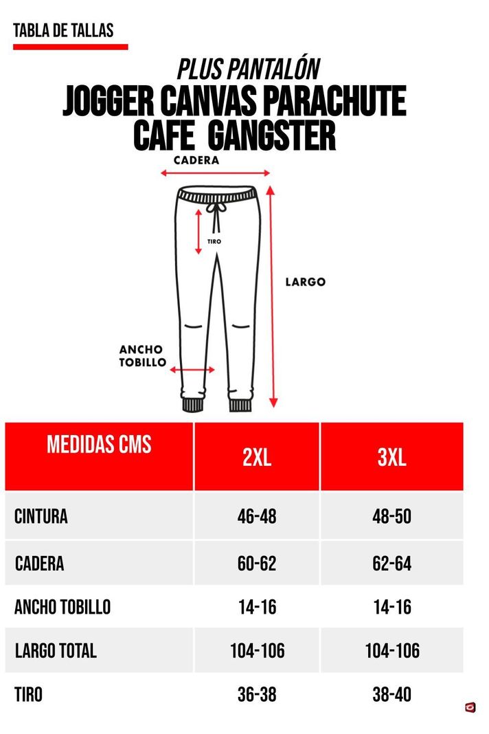 Plus Pantalon Jogger Canvas Parachute Café Gangster-4