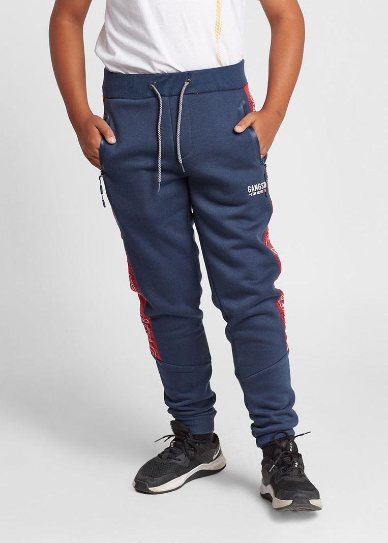 Teen Buzo Jogger Brand Azul Gangster-0