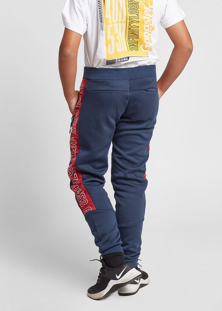 Teen Buzo Jogger Brand Azul Gangster-1