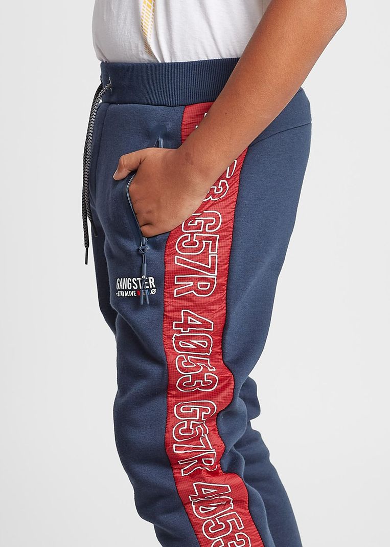 Teen Buzo Jogger Brand Azul Gangster-2