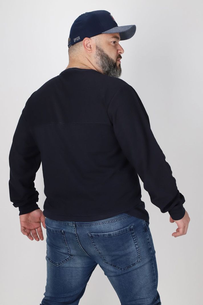 Plus Polera Manga Larga Final Azul Gangster-1
