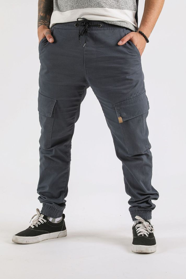 Pantalon Jogger Canvas Recruit Azul Gangster-0