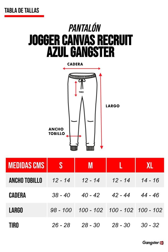 Pantalon Jogger Canvas Recruit Azul Gangster-4
