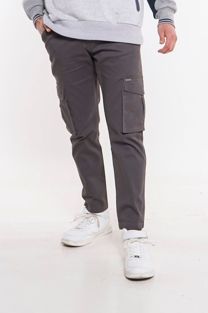 Pantalon Jogger Canvas Tradicional Gris Gangster-0