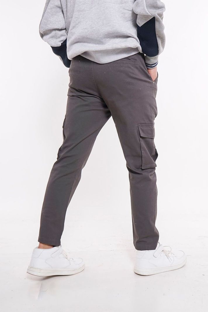 Pantalon Jogger Canvas Tradicional Gris Gangster-1