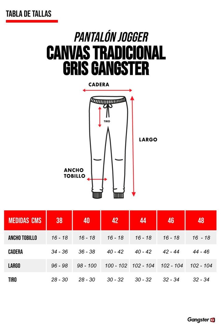 Pantalon Jogger Canvas Tradicional Gris Gangster-4