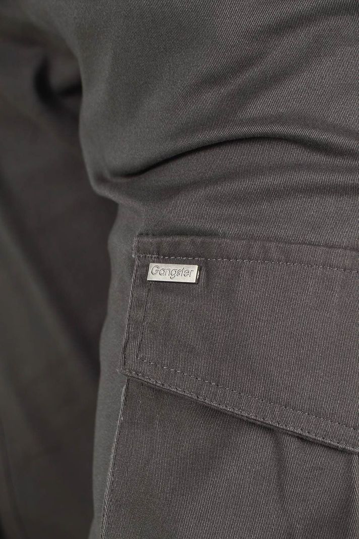 Pantalon Jogger Canvas Tradicional Gris Gangster-6