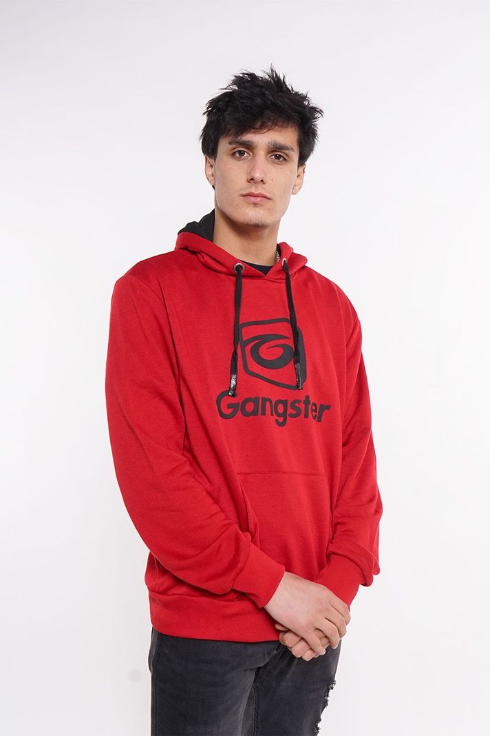 Poleron Hoodie Insti Rojo Gangster-0