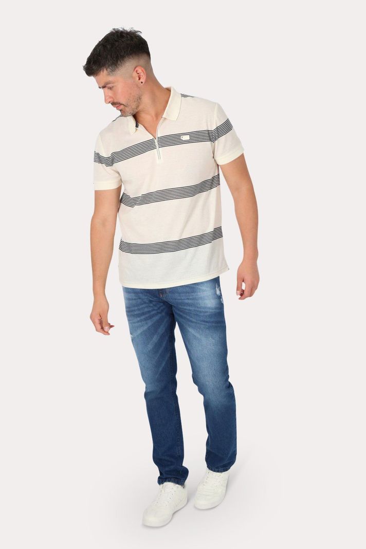 Polera Mc Polo Yard Dye  Hit Blanco Gangster-3