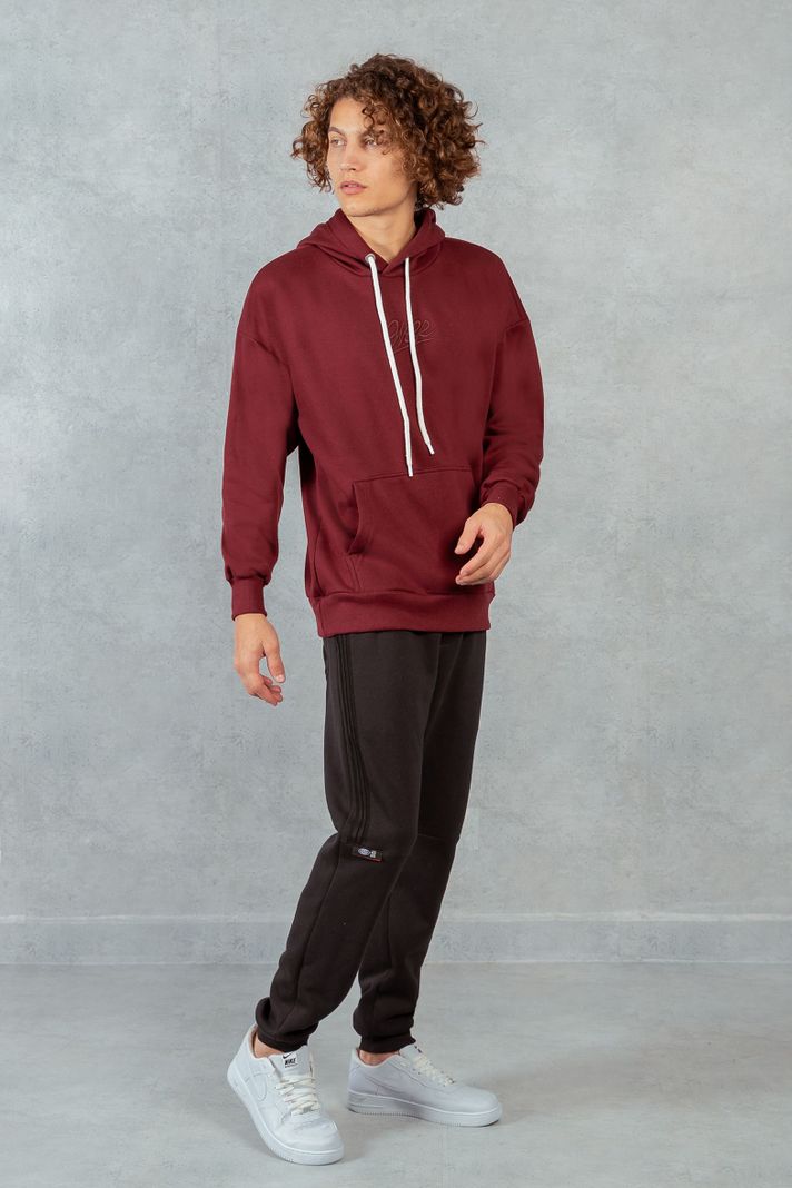 Poleron Hoodie Fleece Brute  Rojo Overcore-3