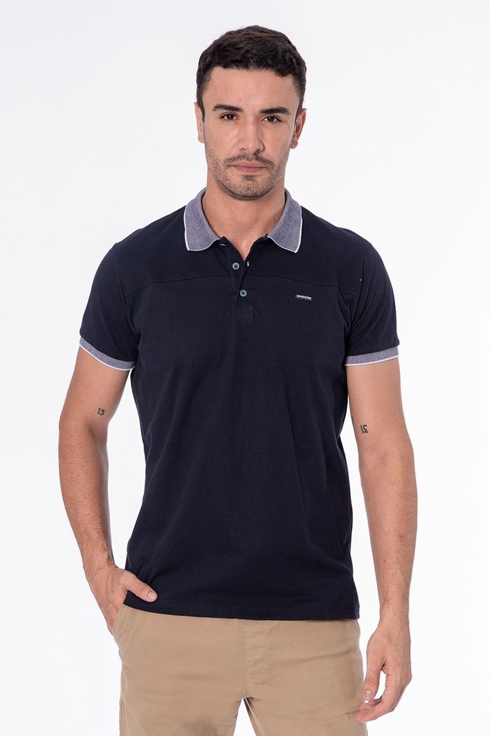 Polera Polo Vintage Azul Gangster S