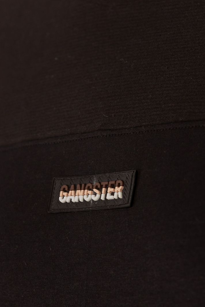 Plus Polera Ml Basica Rib Negro Gangster-3