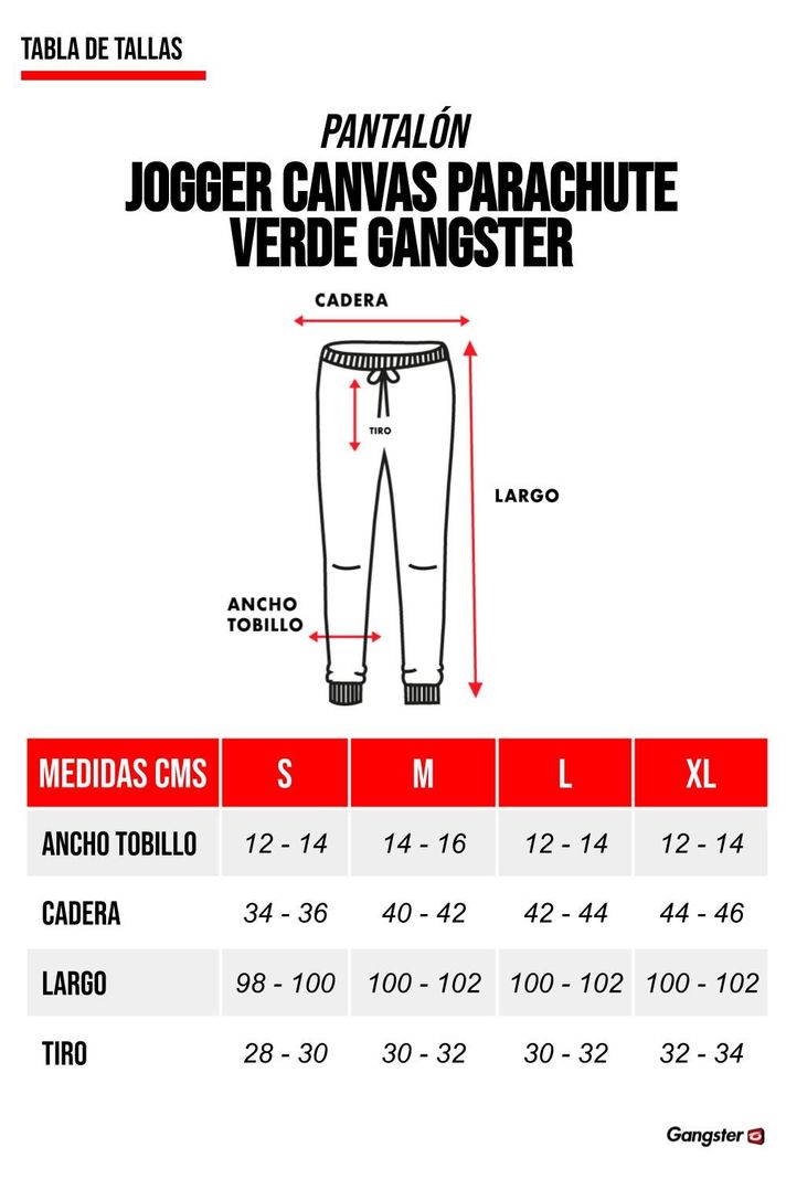 Pantalon Jogger Canvas Parachute Verde Gangster-4