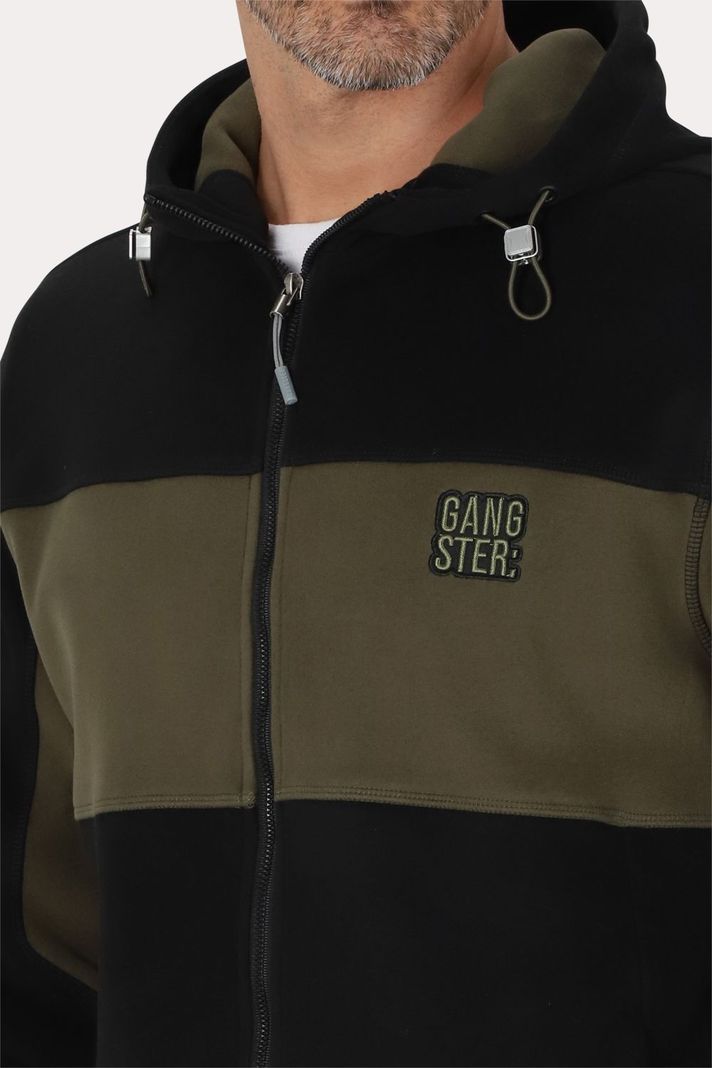 Poleron Full Zipper Polarix Negro Gangster-2