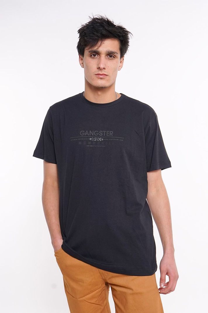 Polera Mc Básica Silber Negro Gangster-0