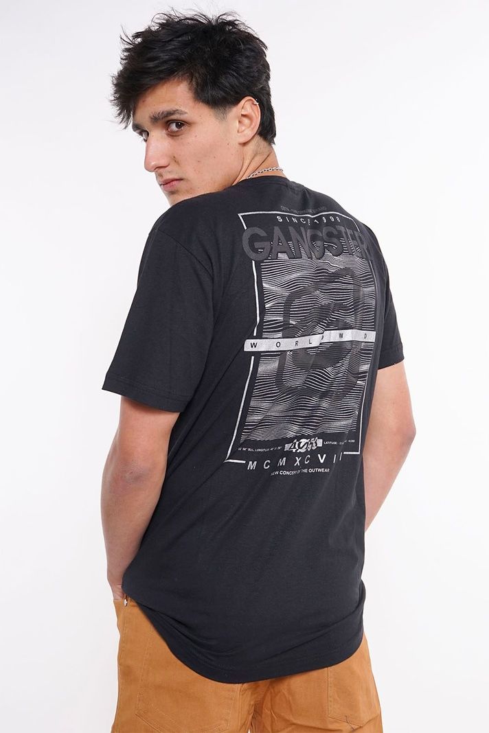 Polera Mc Básica Silber Negro Gangster-1