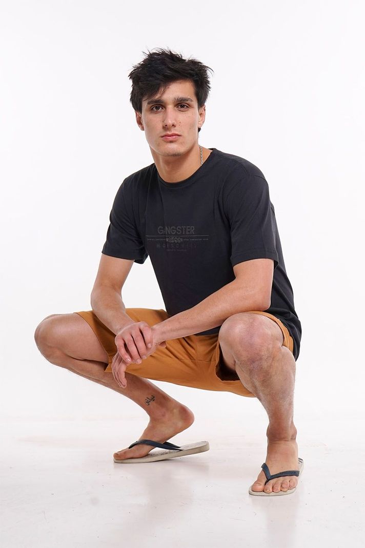 Polera Mc Básica Silber Negro Gangster-3