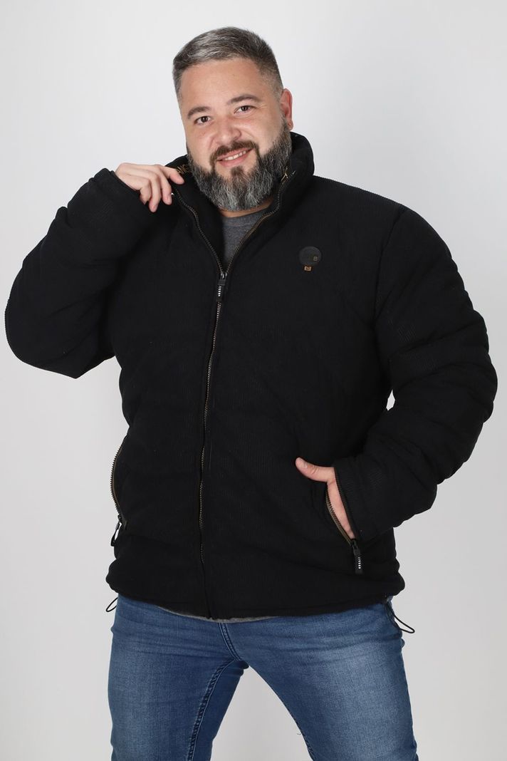 Plus Chaqueta Cotele Chicago Negro Gangster-0
