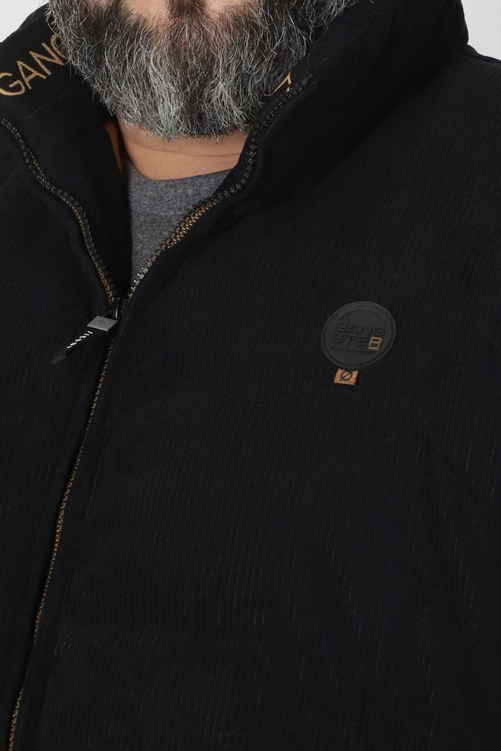 Plus Chaqueta Cotele Chicago Negro Gangster-2