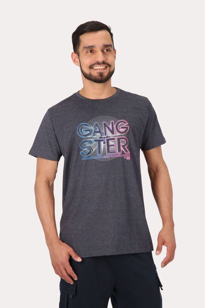 Polera Mc Básica  Leme Gris Gangster-0