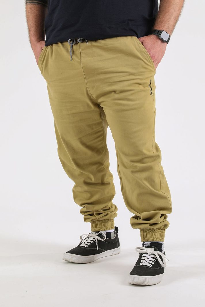 Plus Pantalon Jogger Canvas Over Kaki Gangster-0
