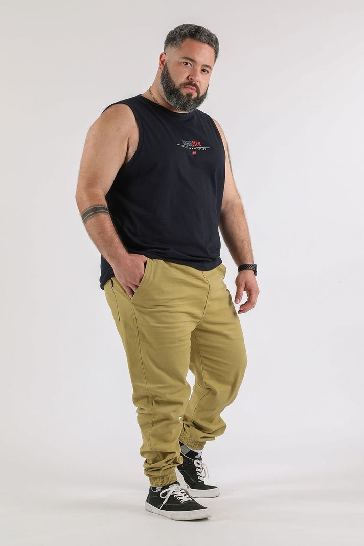 Plus Pantalon Jogger Canvas Over Kaki Gangster-3