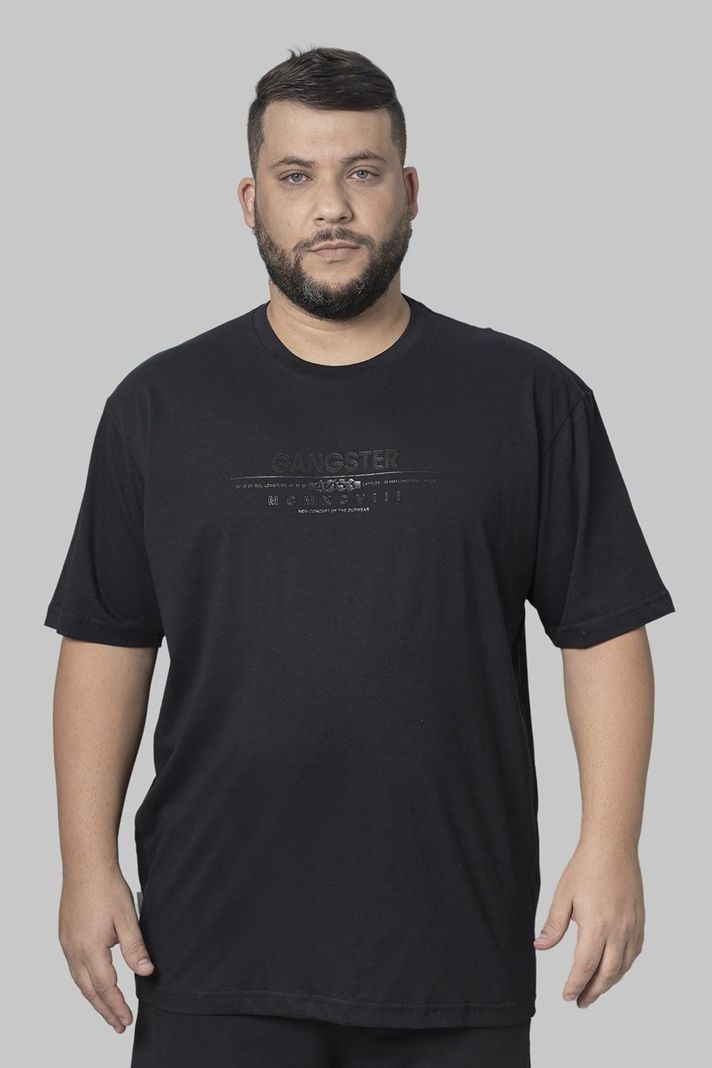 Plus Polera Mc Básica Silber Negro Gangster-0