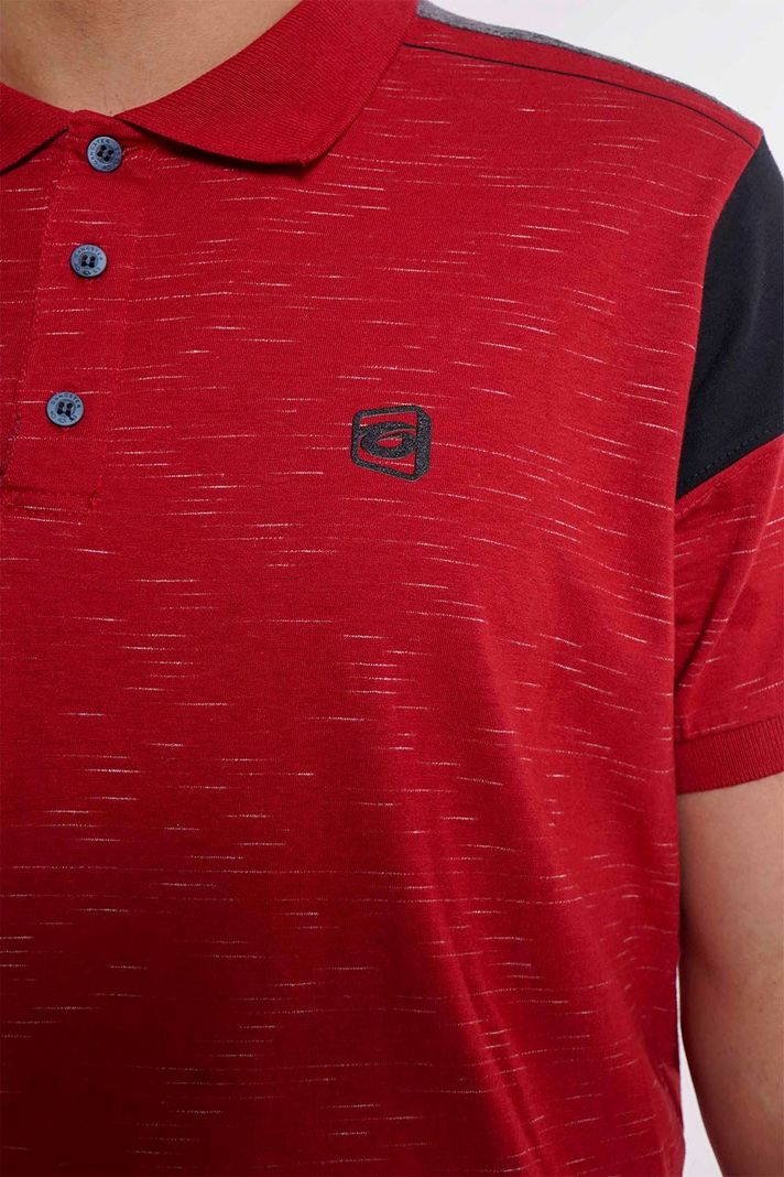Polera Polo Deshou Roja Gangster-2
