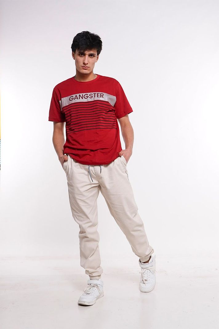 Pantalon Jogger Canvas Over Beige Gangster-3