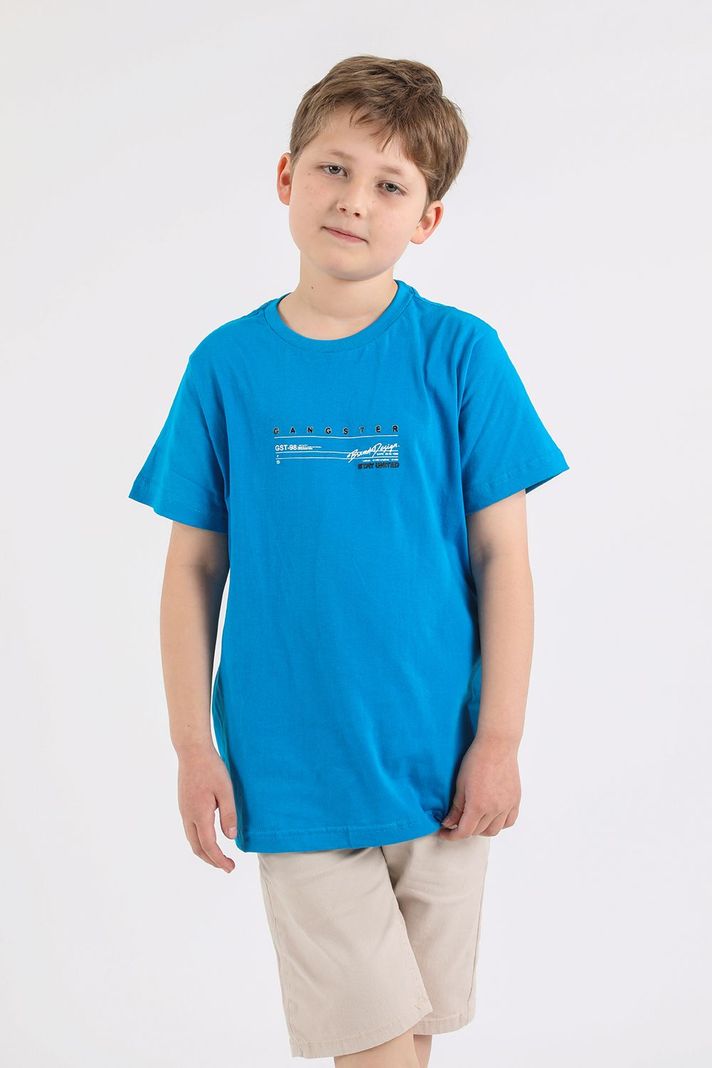 Teen Polera Mc Básica Lagoon Azul Gangster-0
