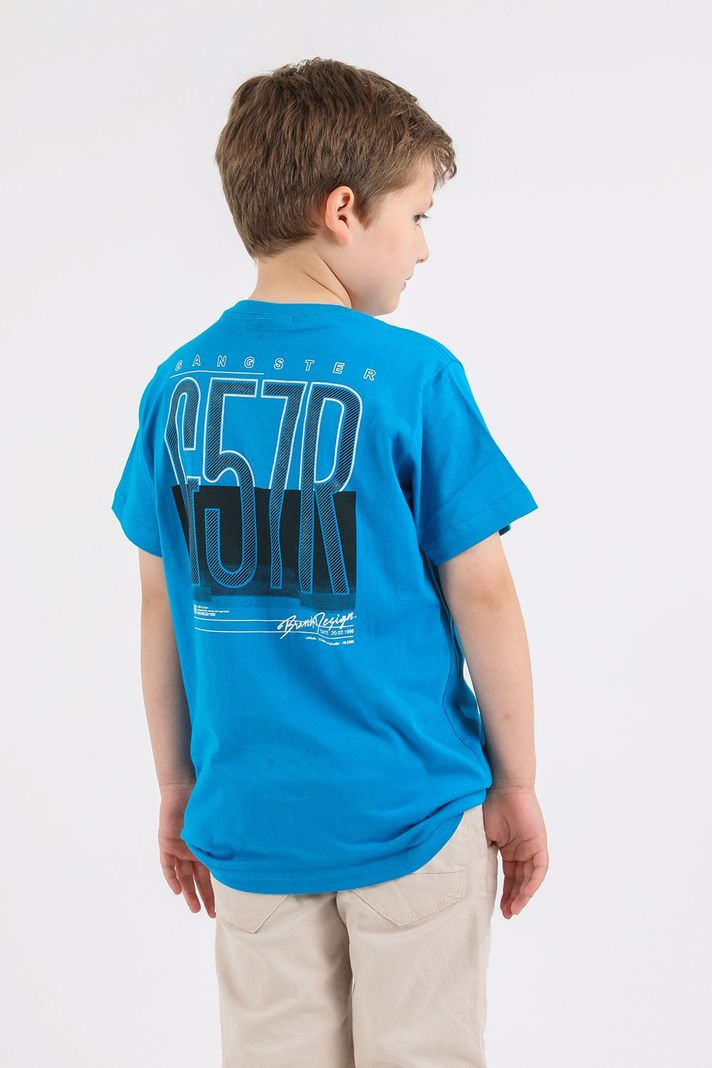 Teen Polera Mc Básica Lagoon Azul Gangster-1