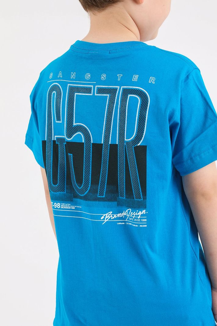 Teen Polera Mc Básica Lagoon Azul Gangster-2