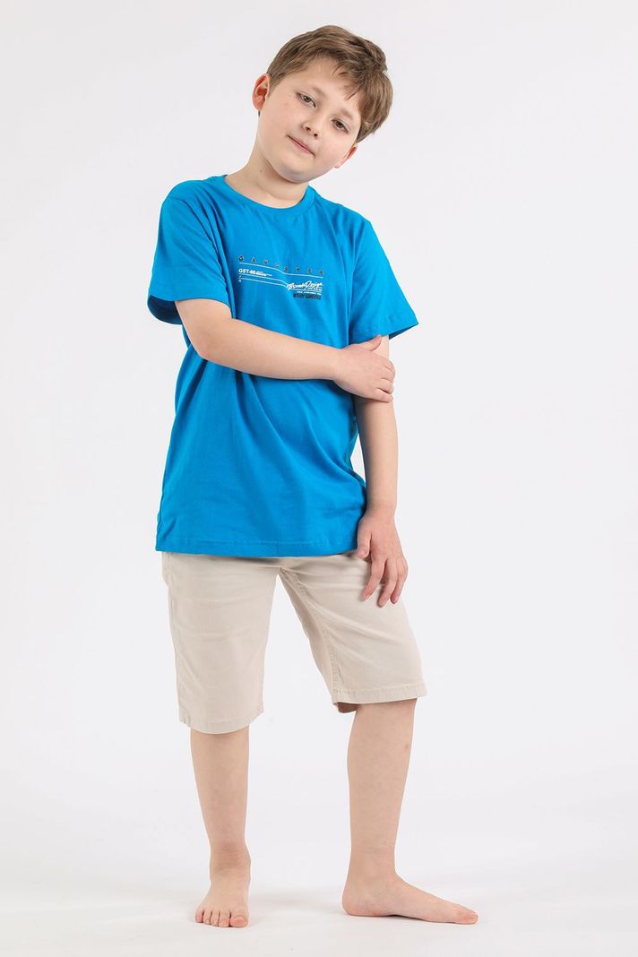 Teen Polera Mc Básica Lagoon Azul Gangster-3