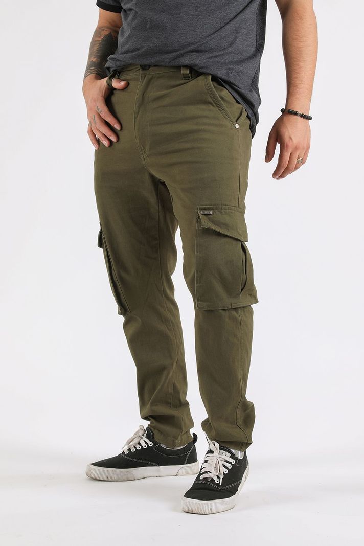 Pantalon Jogger Canvas Tradicional Verde Gangster-0