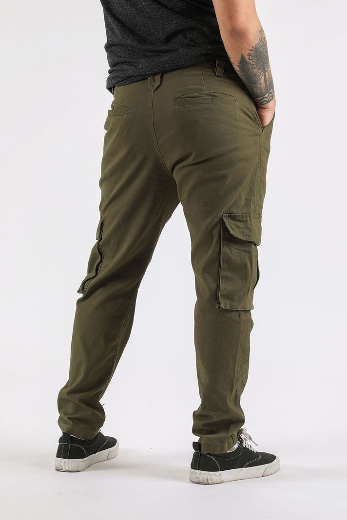 Pantalon Jogger Canvas Tradicional Verde Gangster-1