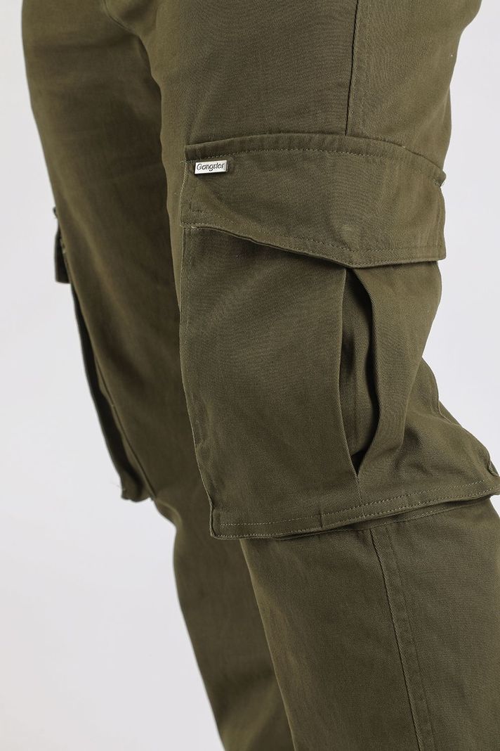 Pantalon Jogger Canvas Tradicional Verde Gangster-2