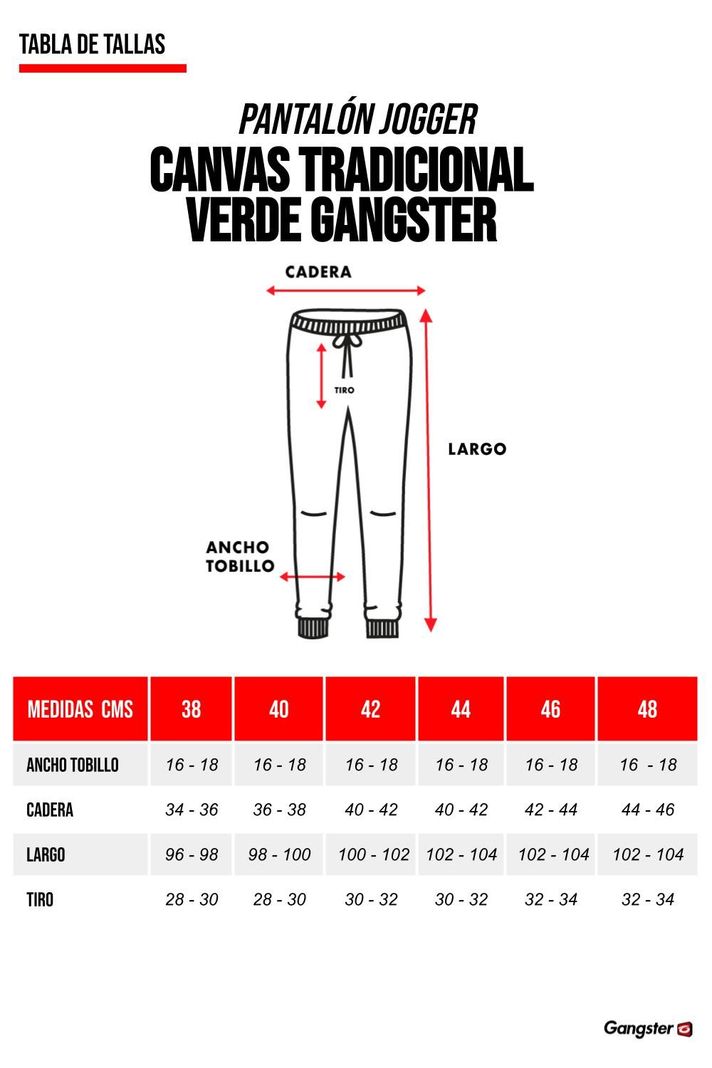 Pantalon Jogger Canvas Tradicional Verde Gangster-4