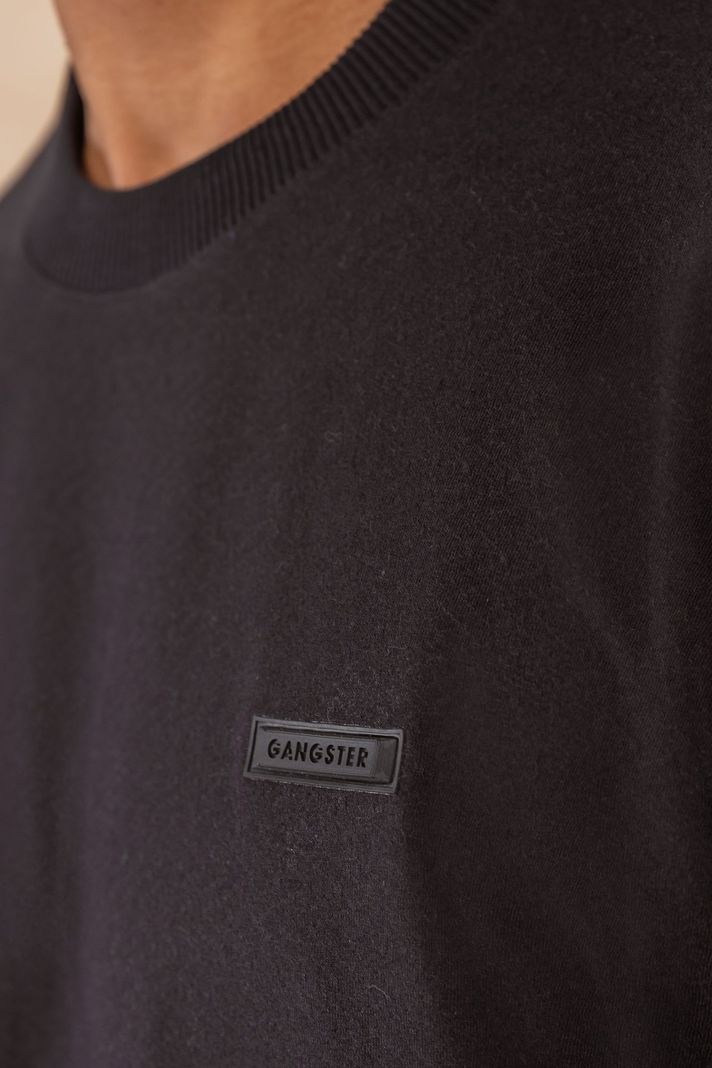 Polera Ml Basica Core Negro Gangster-2