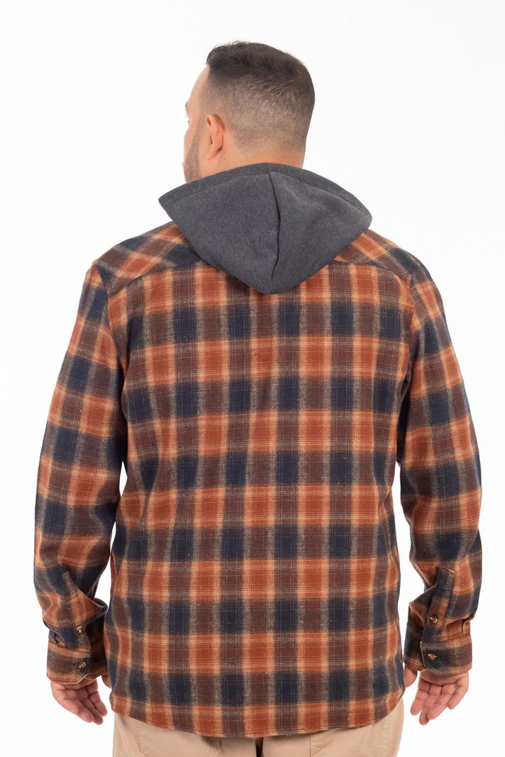 Plus Camisa Ml Franela Grizzly Cafe Gangster-1