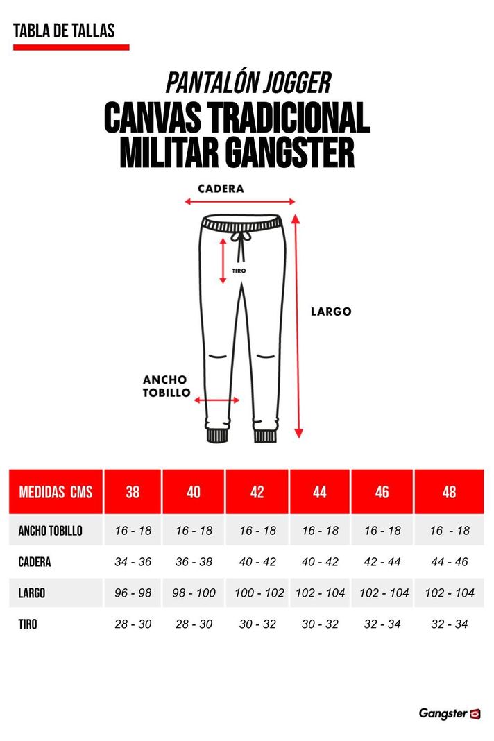 Pantalon Jogger Canvas Tradicional Militar Gangster-6