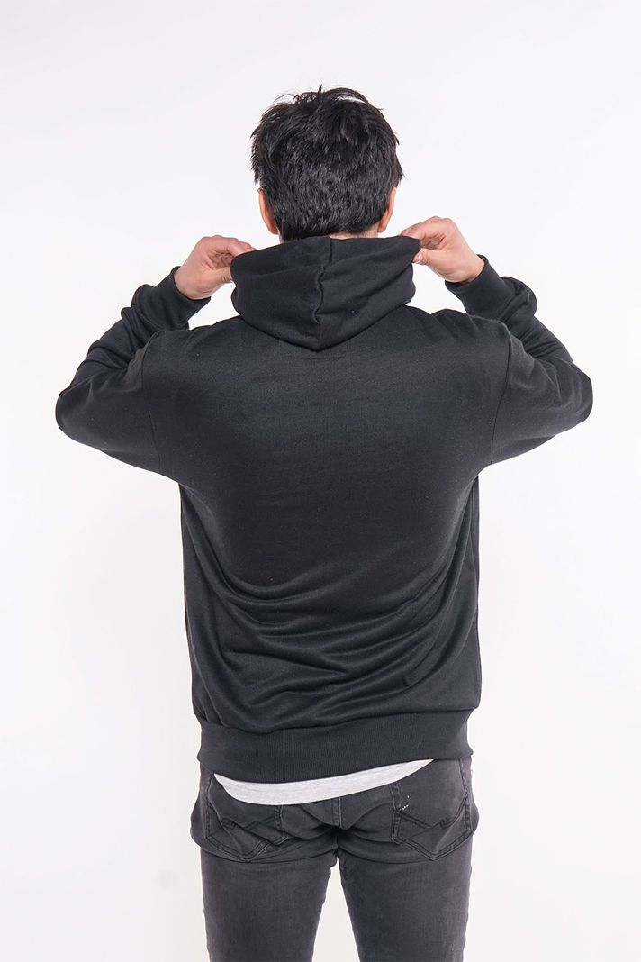 Poleron Full Zipper Sili Negro Gangster-1