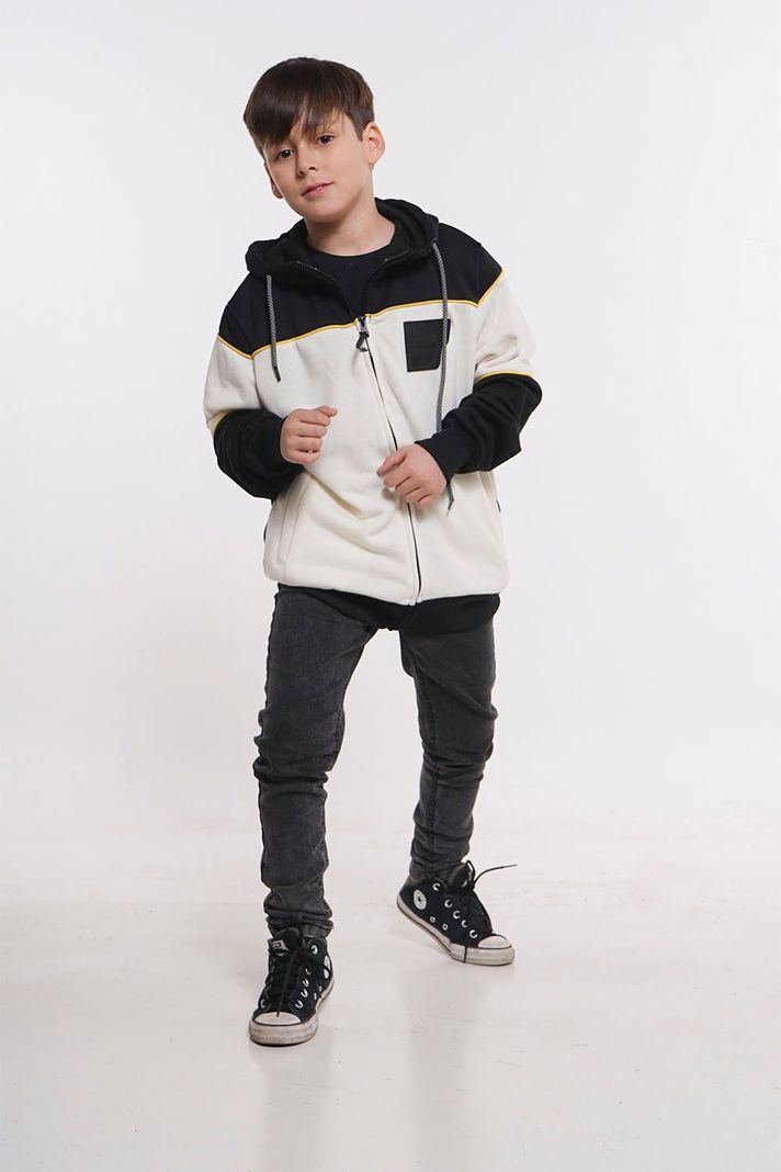 Teen Poleron Fullzipper Evolution Negro-2