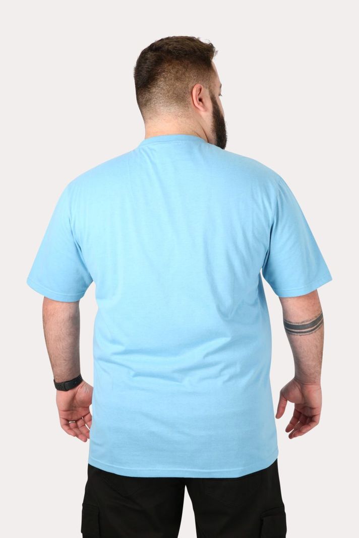 Plus Polera Mc Básica  Classic Celeste Gangster-1