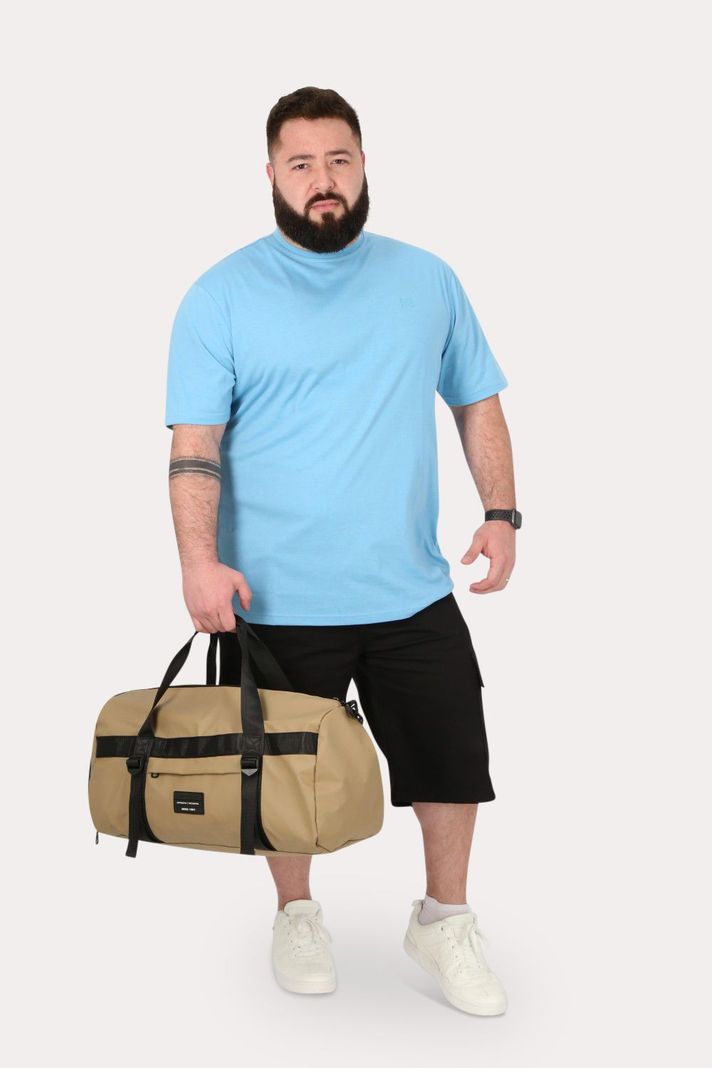 Plus Polera Mc Básica  Classic Celeste Gangster-3